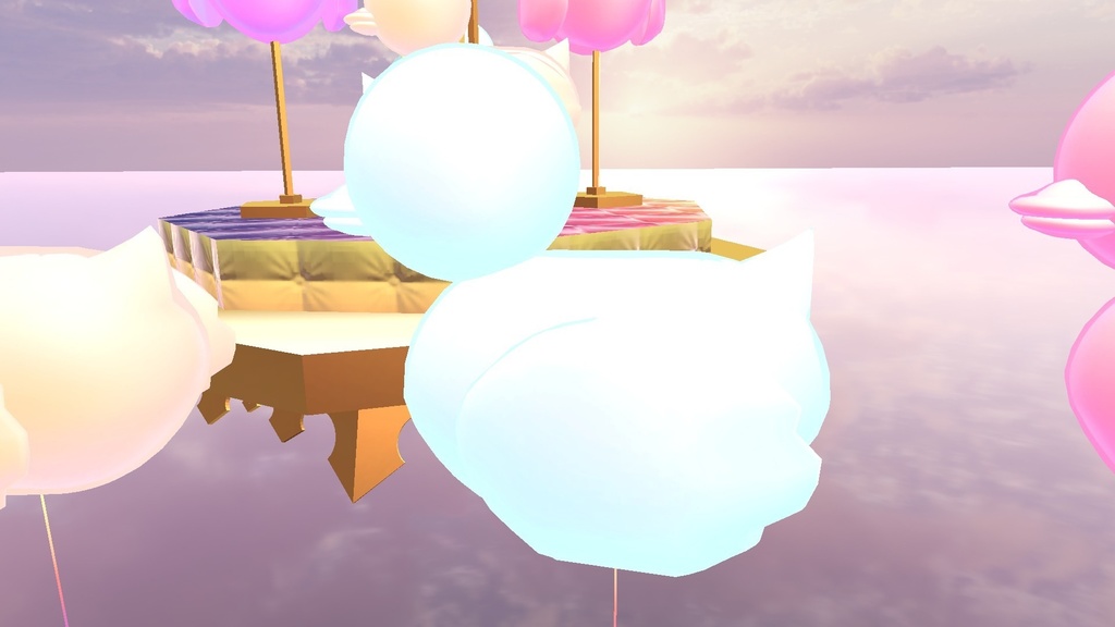 VRChat想定 ふわふわねこちゃん風船アセット