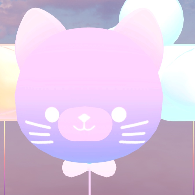 VRChat想定 ふわふわねこちゃん風船アセット