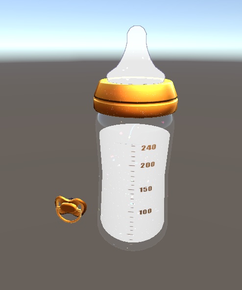 VRChat想定 キラキラベイビーボトルアセット