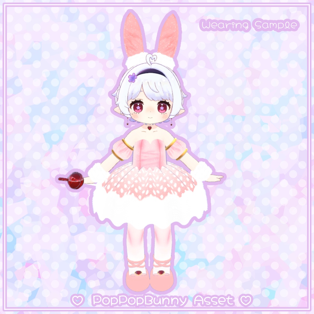 【Kipfel:キプフェル】【コロネ、クララ(共通素体)】対応衣装 ポップポップバニーアセット