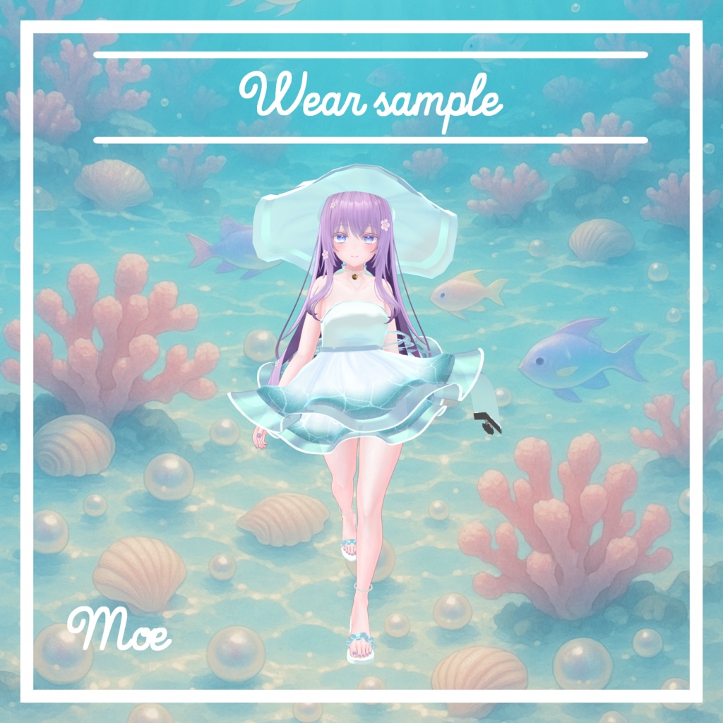 VRC想定 複数アバター対応スイムウェア ロゼ・リボンアセット