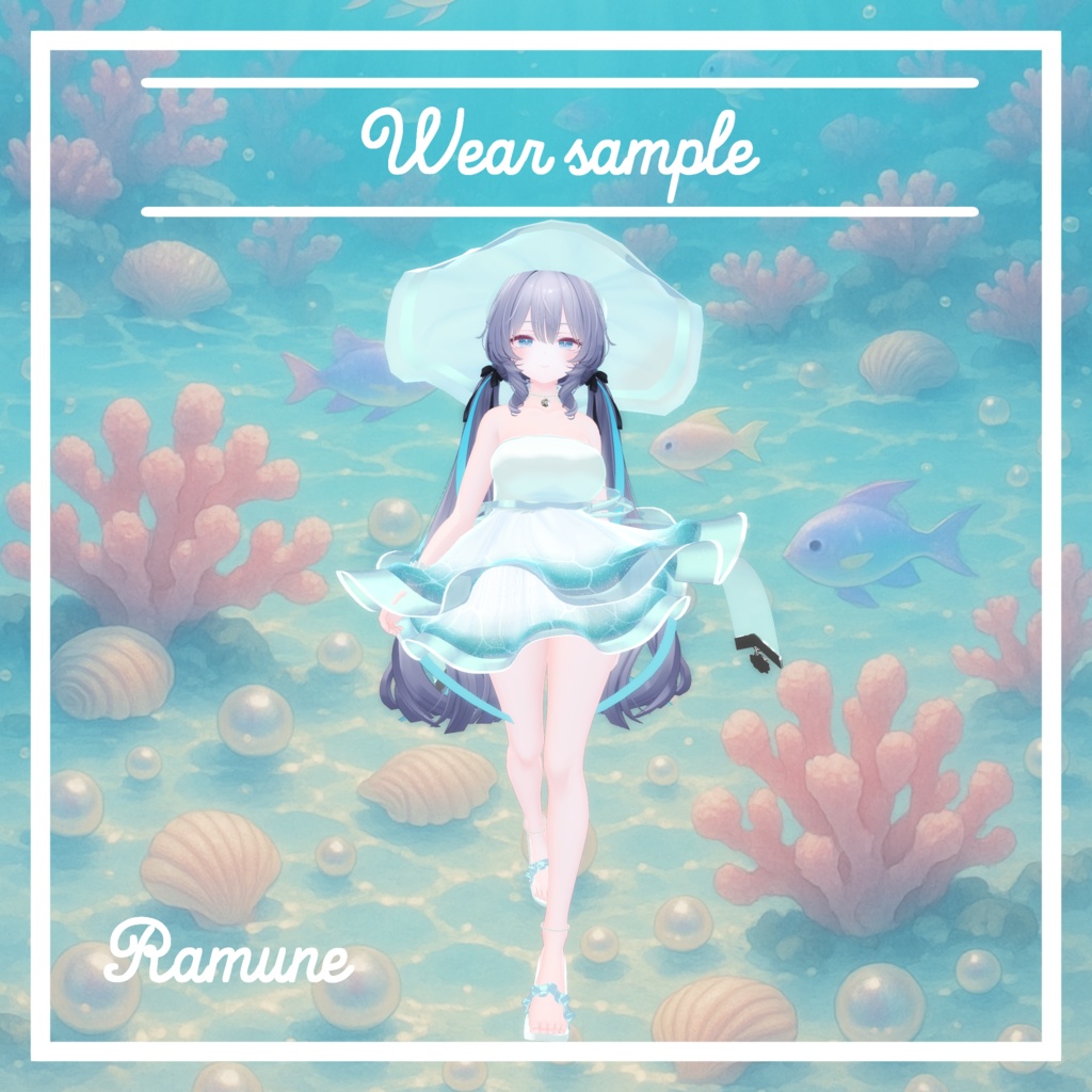 VRC想定 複数アバター対応スイムウェア ロゼ・リボンアセット