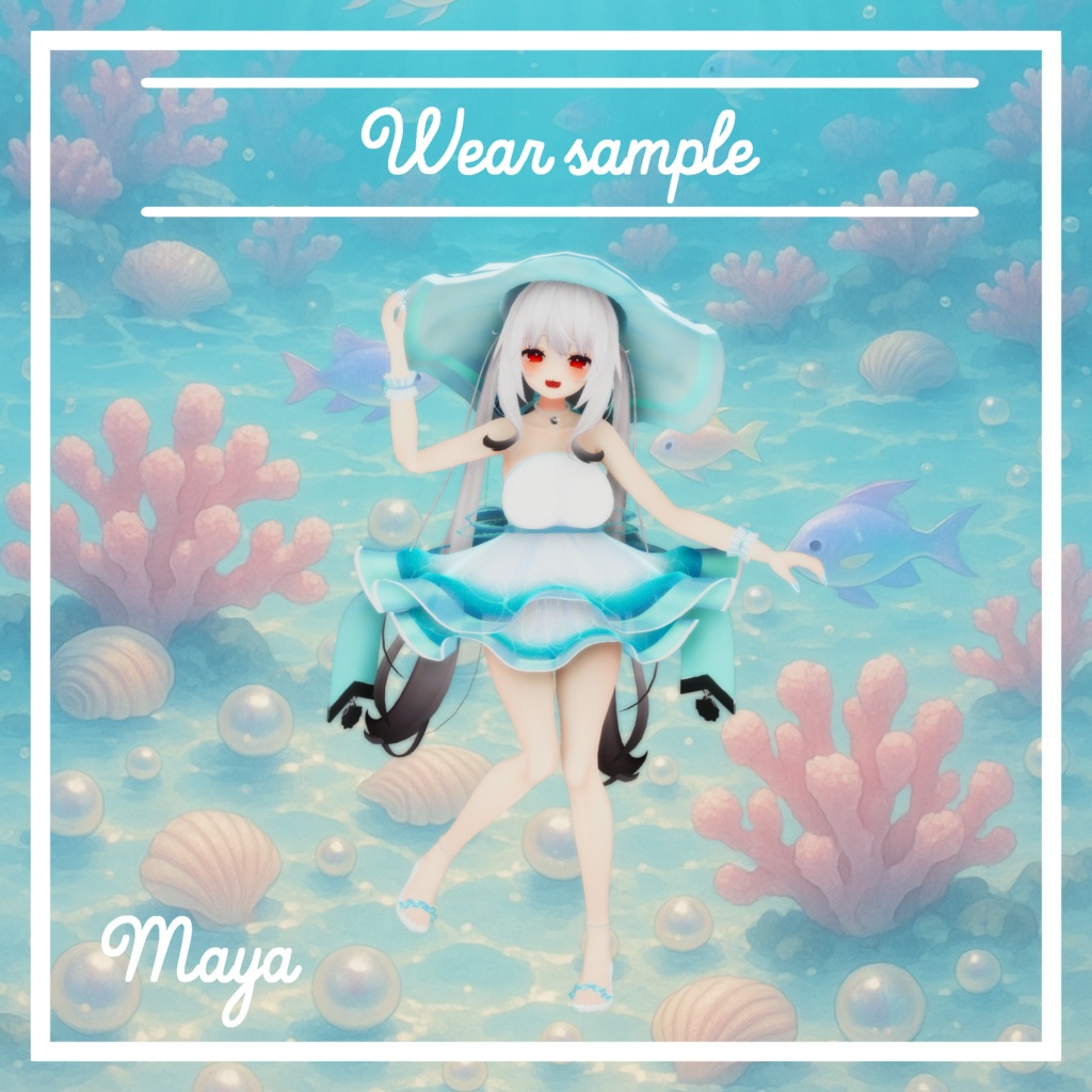 VRC想定 複数アバター対応スイムウェア ロゼ・リボンアセット