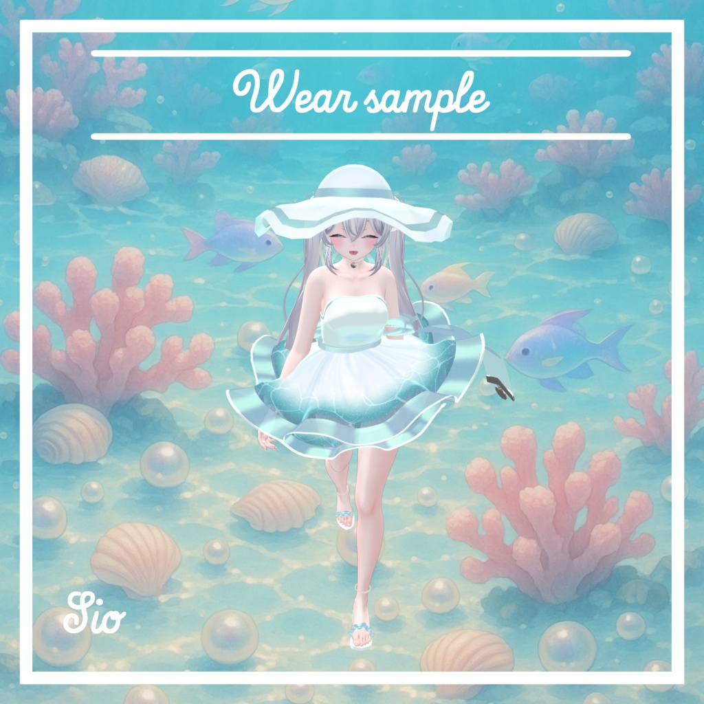 VRC想定 複数アバター対応スイムウェア ロゼ・リボンアセット