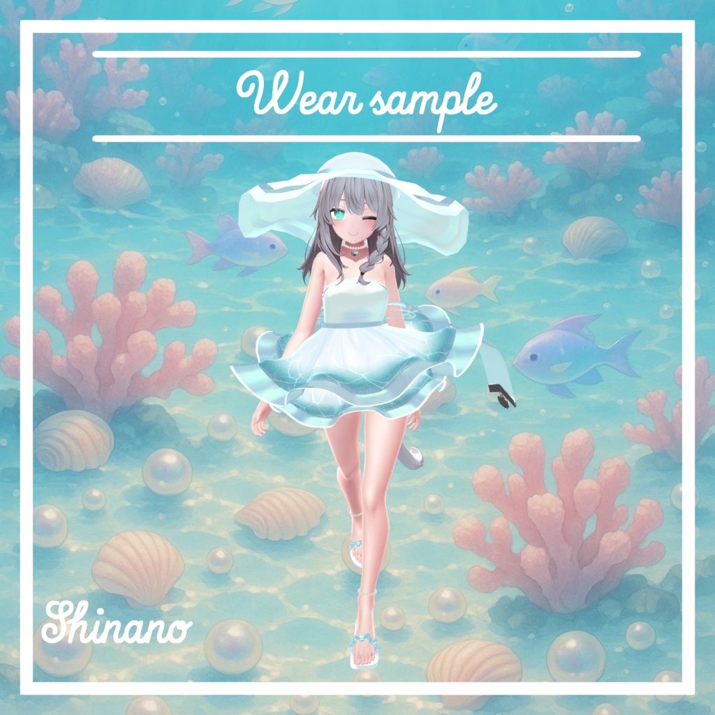 VRC想定 複数アバター対応スイムウェア ロゼ・リボンアセット