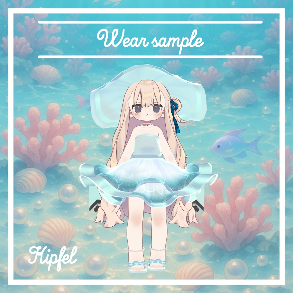 VRC想定 複数アバター対応スイムウェア ロゼ・リボンアセット