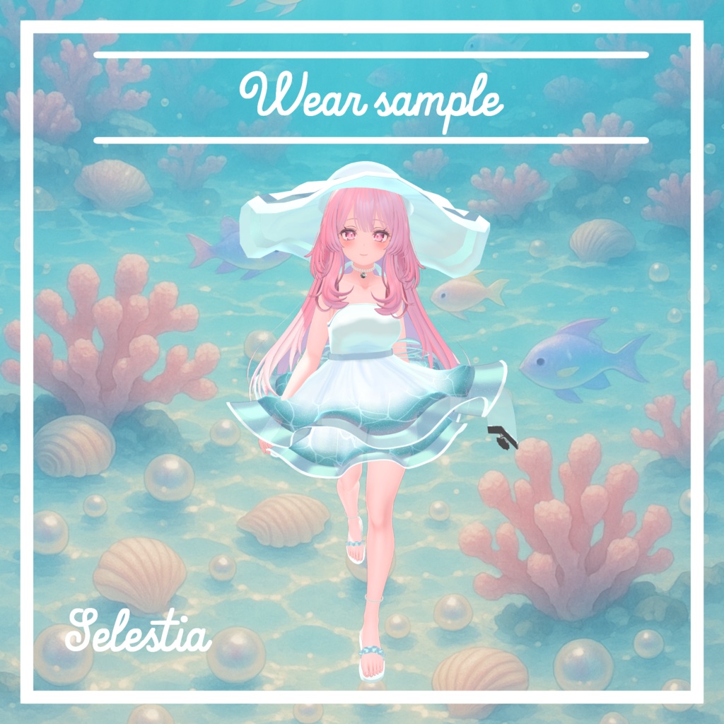 VRC想定 複数アバター対応スイムウェア ロゼ・リボンアセット