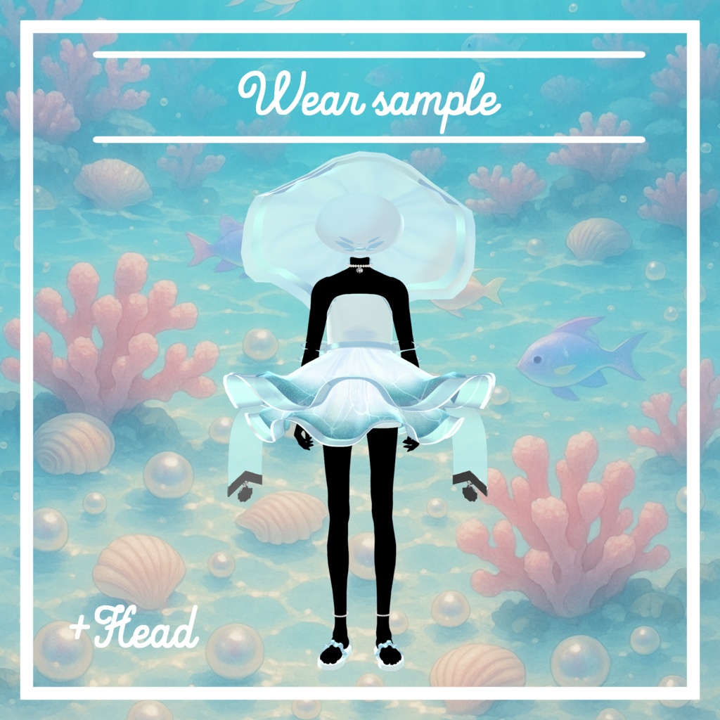 VRC想定 複数アバター対応スイムウェア ロゼ・リボンアセット