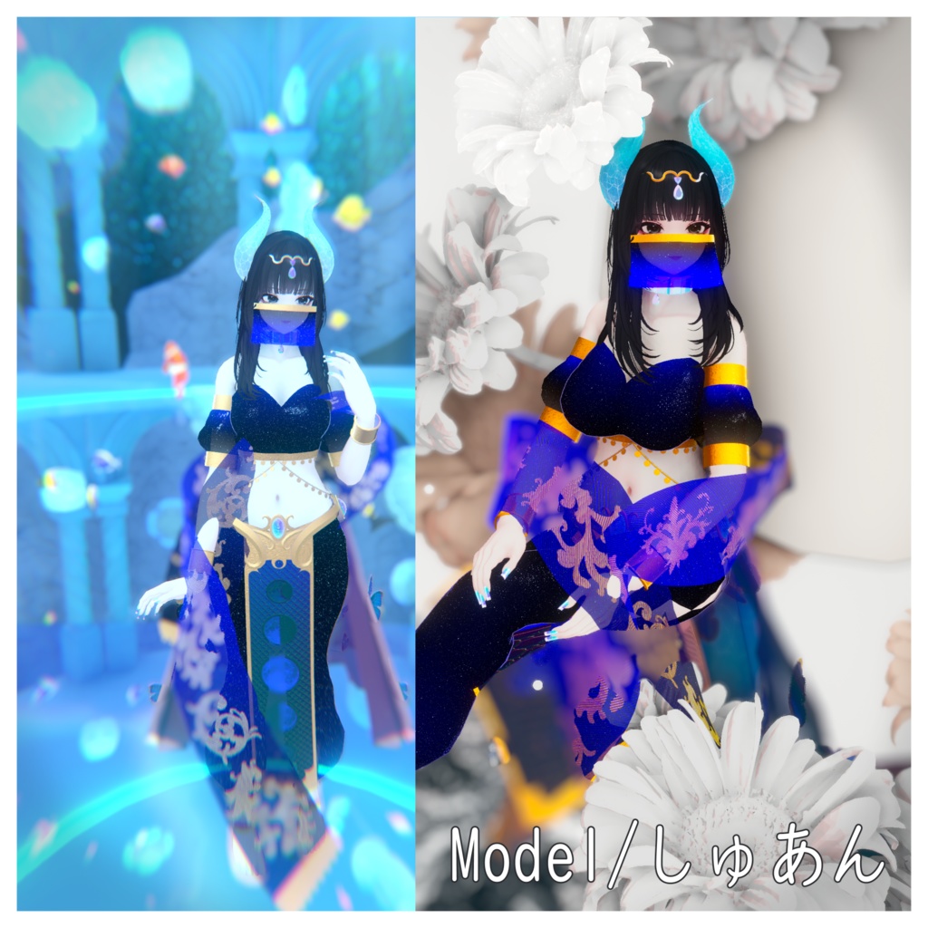 VRC想定 踊り子衣装月光ノ蝶 Butterfly of moon light