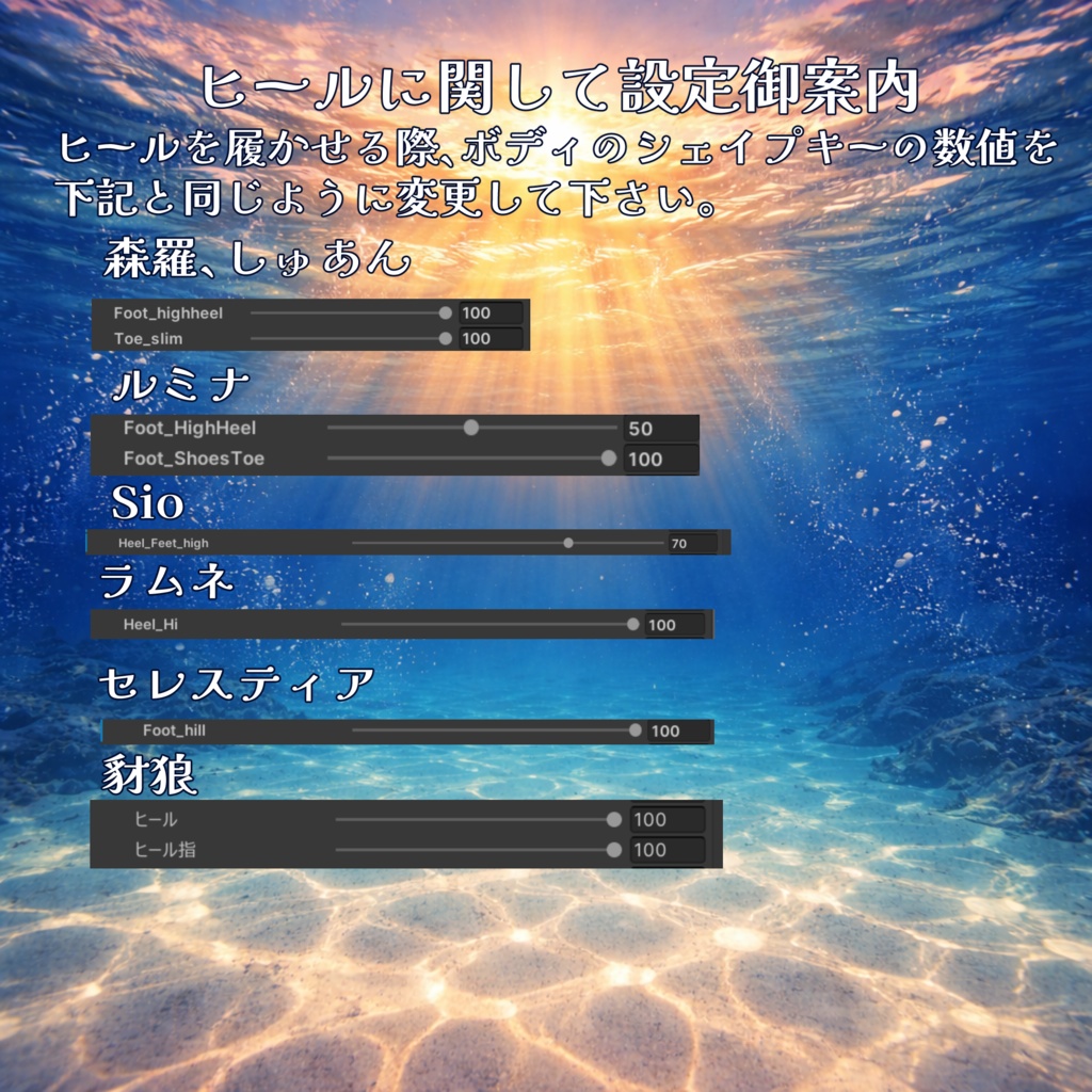 VRC想定 マーメイドドレス アクアベイルドレスアセット(Aqua Veil Dress Asset)