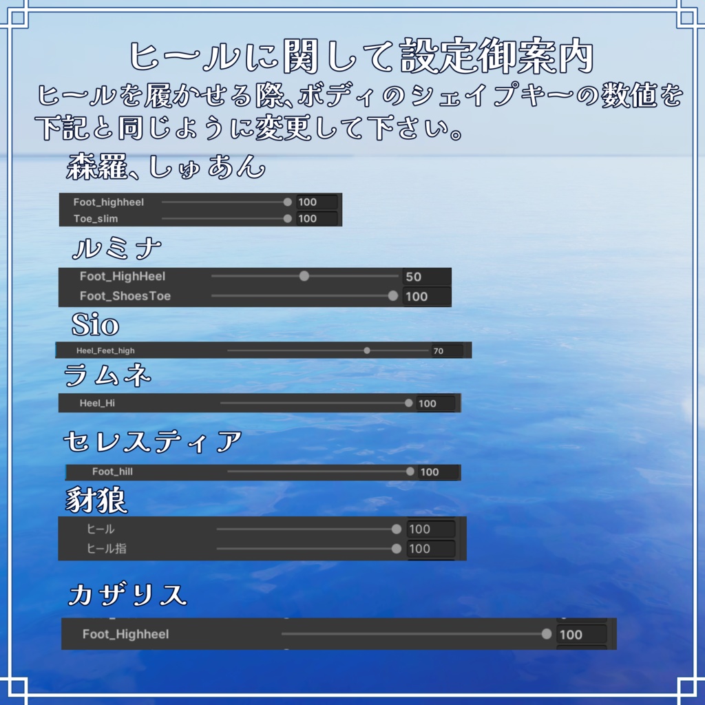 VRC想定 マーメイドドレス アクアベイルドレスアセット(Aqua Veil Dress Asset)
