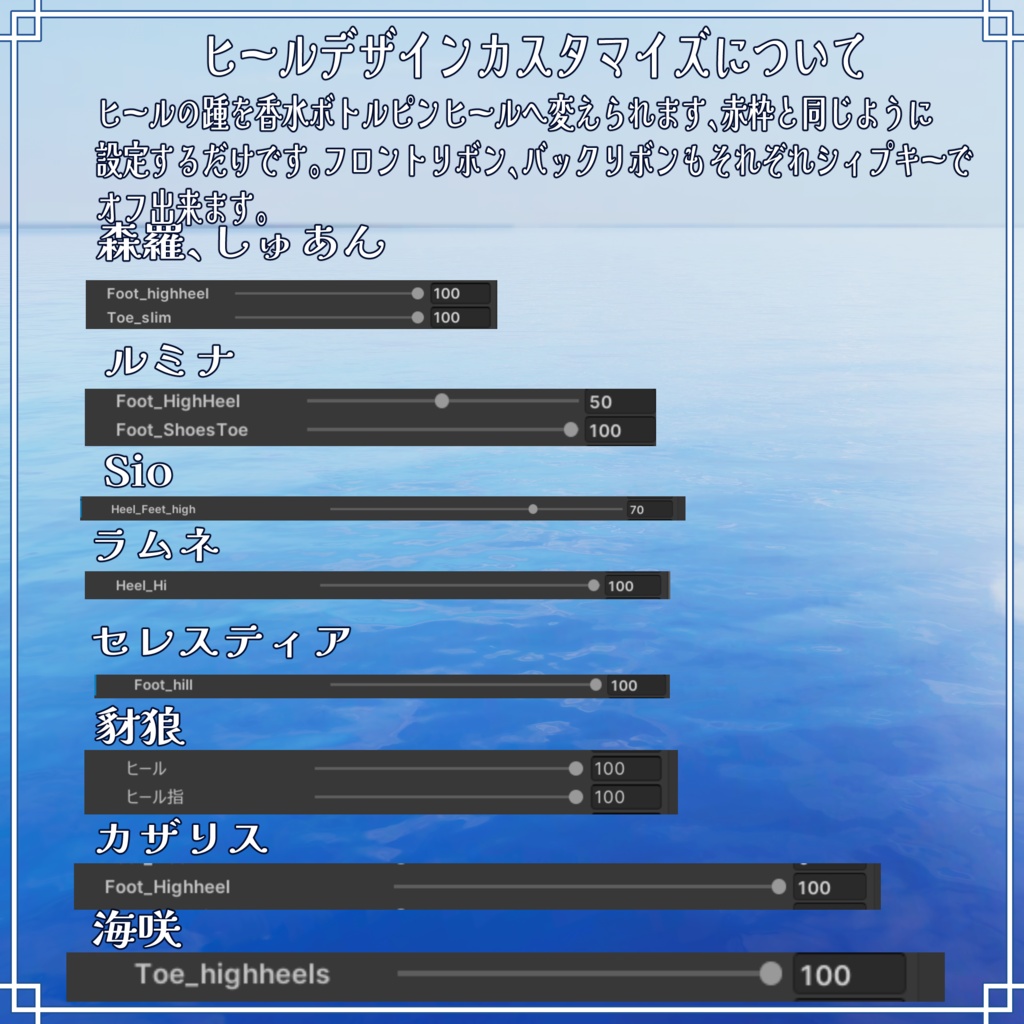 VRC想定 マーメイドドレス アクアベイルドレスアセット(Aqua Veil Dress Asset)