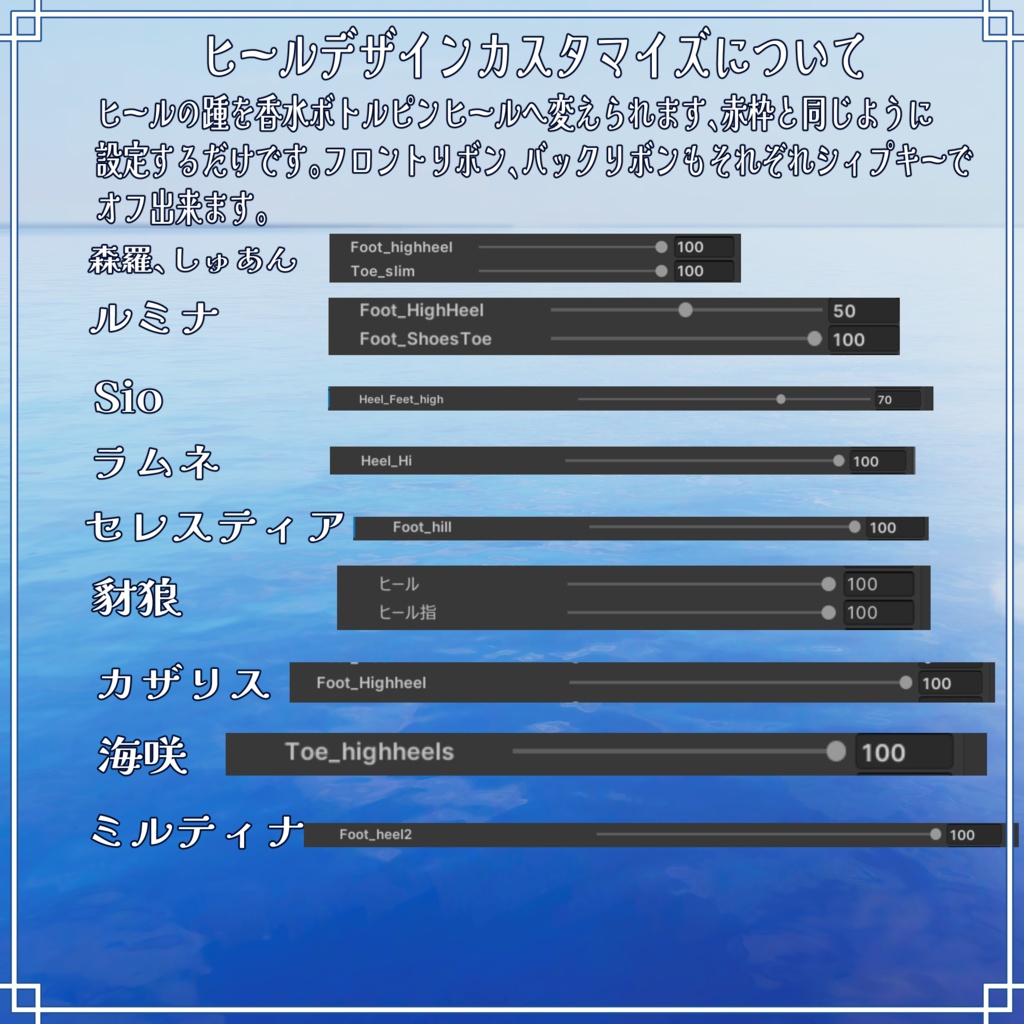 VRC想定 マーメイドドレス アクアベイルドレスアセット(Aqua Veil Dress Asset)