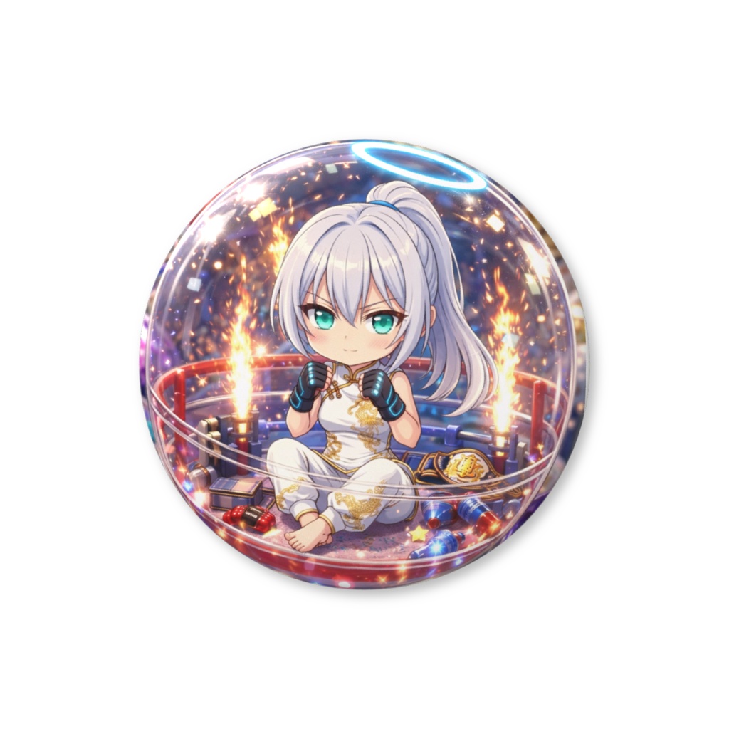 缶バッジ　格闘スタイルMira