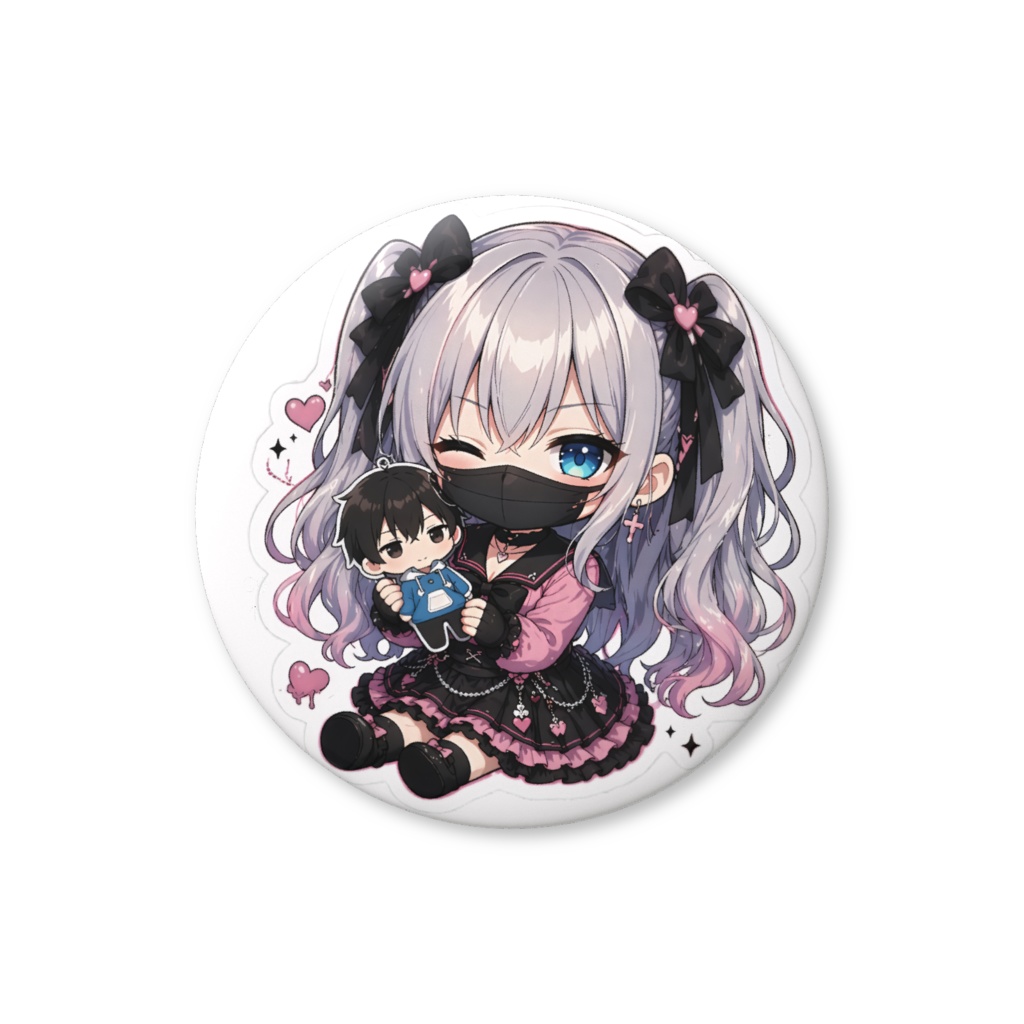 缶バッジ(32mm)原宿系ヤンデレミラ