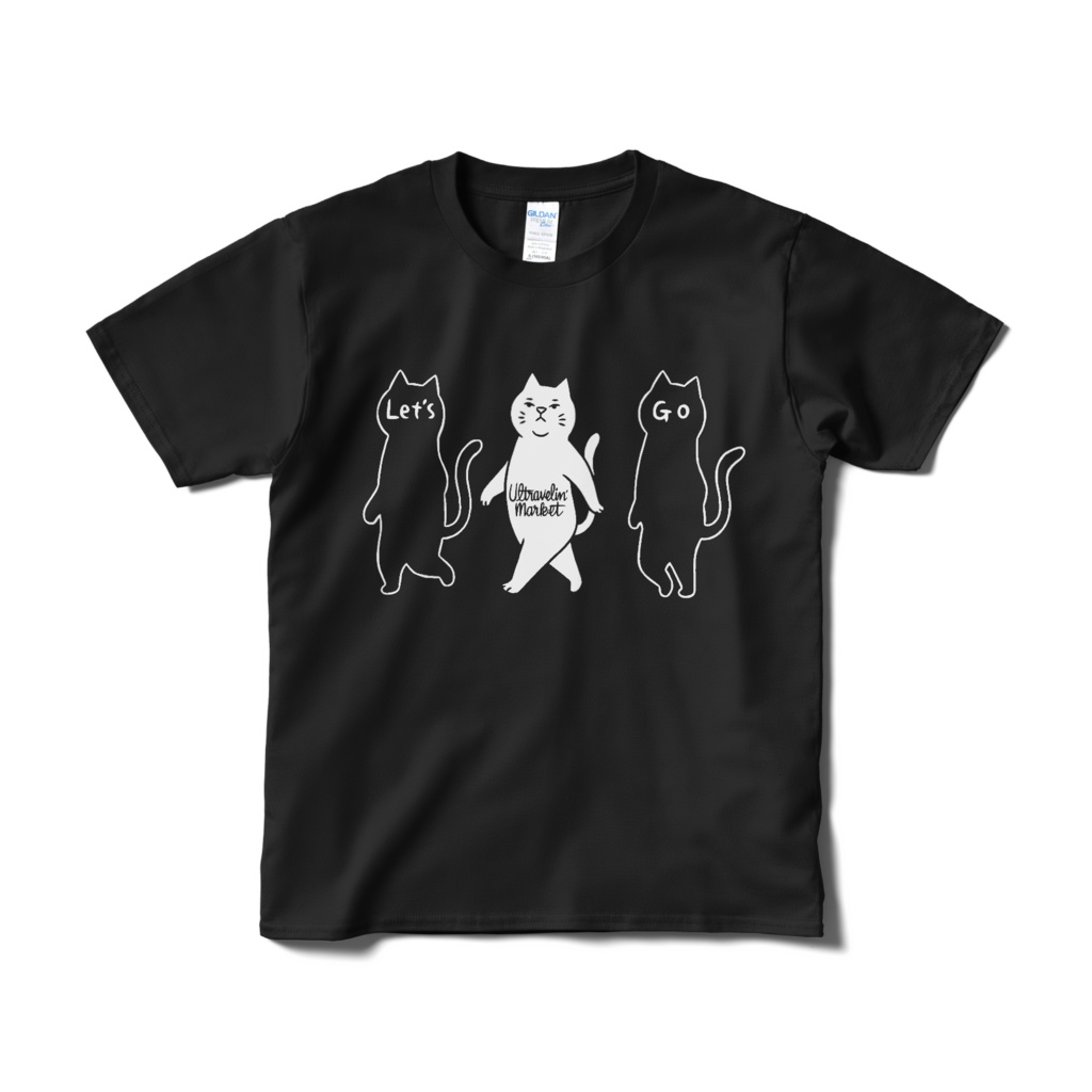 レッツゴー【Tシャツ(短納期)ブラック】