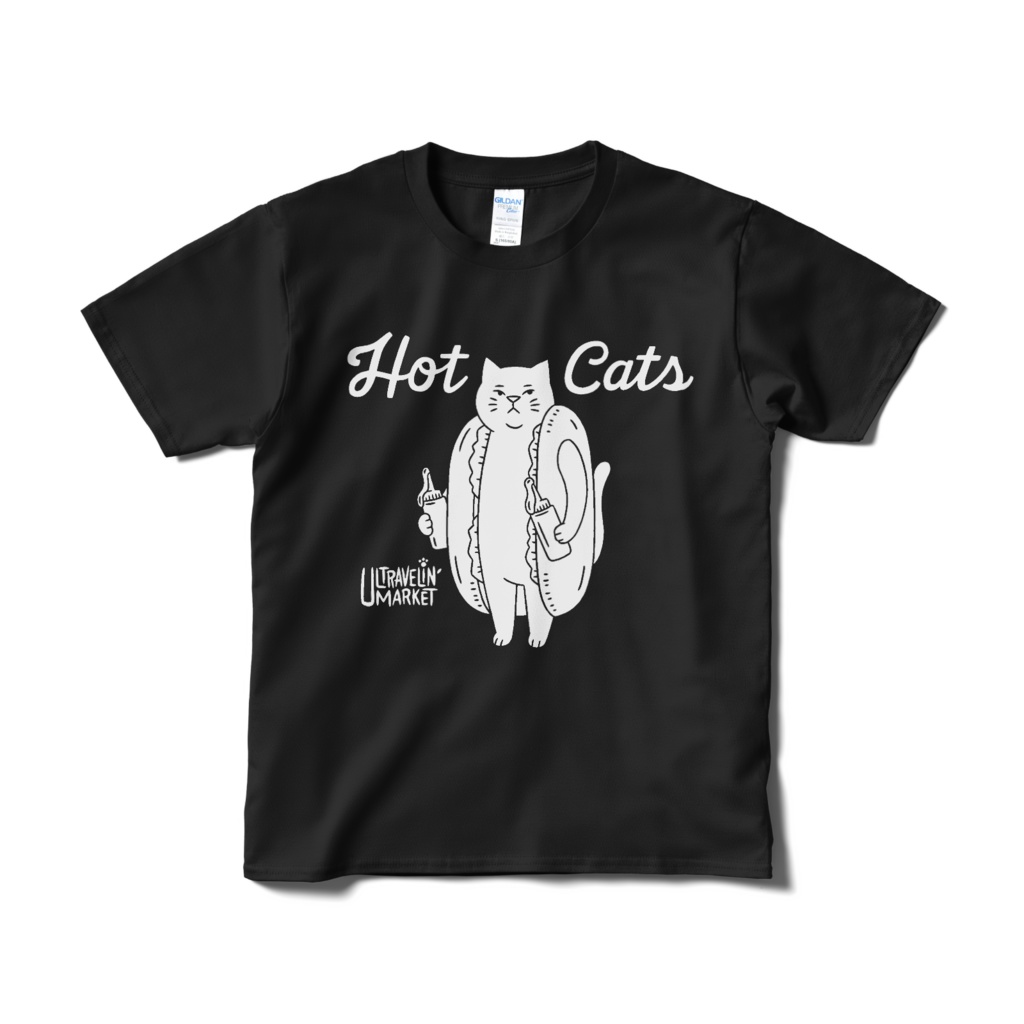 ホットキャット【Tシャツ（短納期）ブラック】