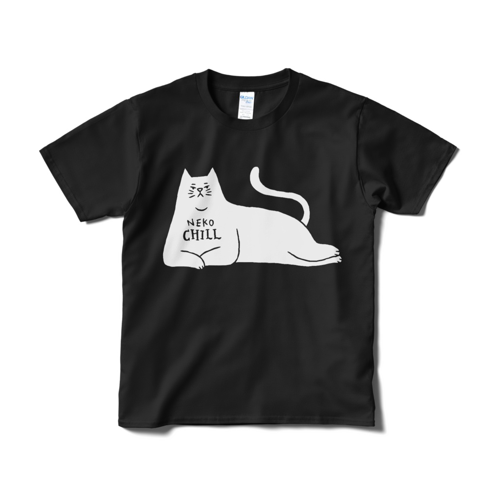 ねこチル【Tシャツ（短納期）ブラック】