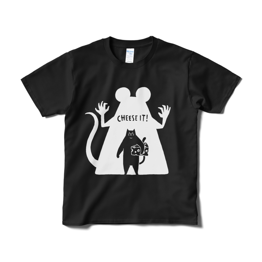 今夜はチーズイット【Tシャツ（短納期）ブラック】