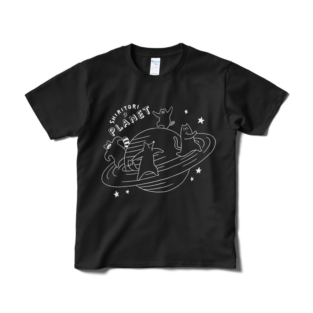 しりとりプラネット【Tシャツ（短納期）ブラック】