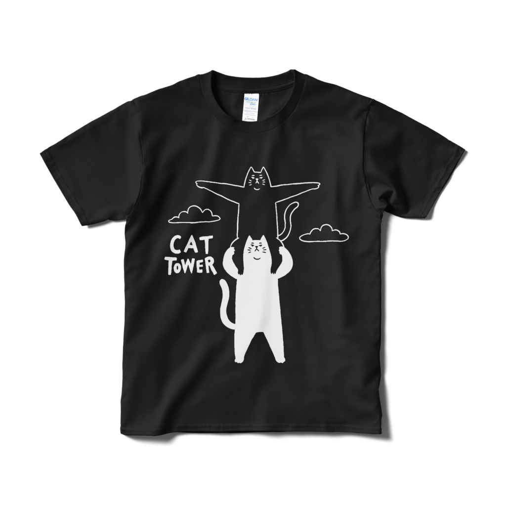 キャットタワー【Tシャツ（短納期）ブラック】