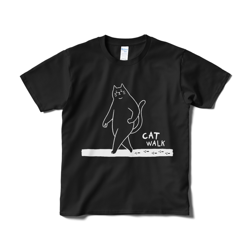 キャットウォーク【Tシャツ（短納期）ブラック】