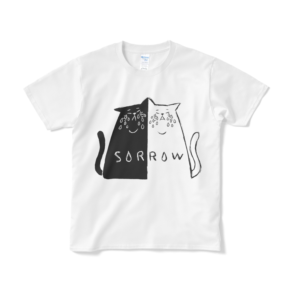 泣きネコ【Tシャツ（短納期）】