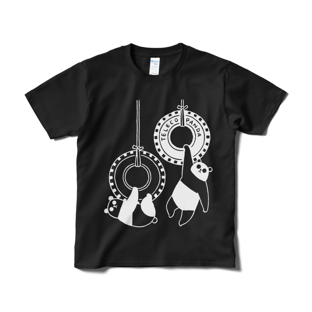 黒タイヤ白タイヤ【Tシャツ（短納期）ブラック】