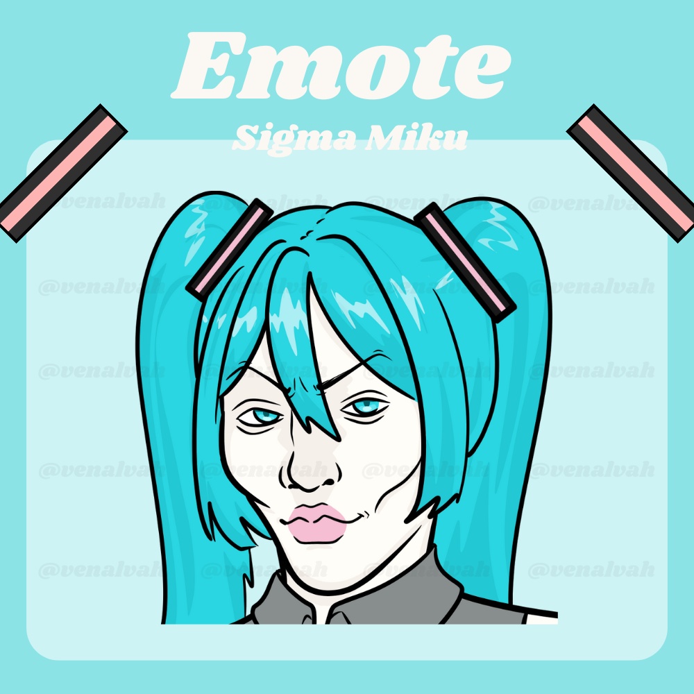 【Twitch Emote】sigma miku hastunemiku emote