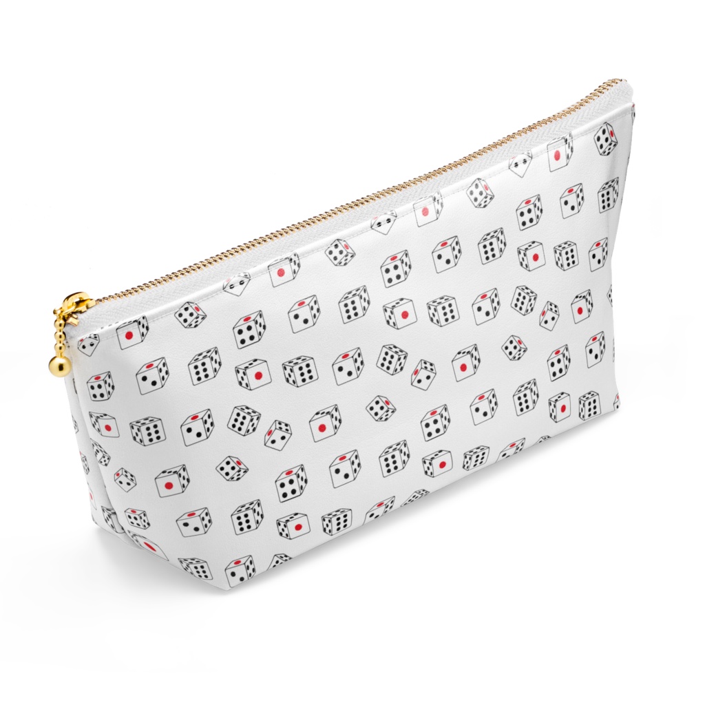 サイコロ柄のポーチ