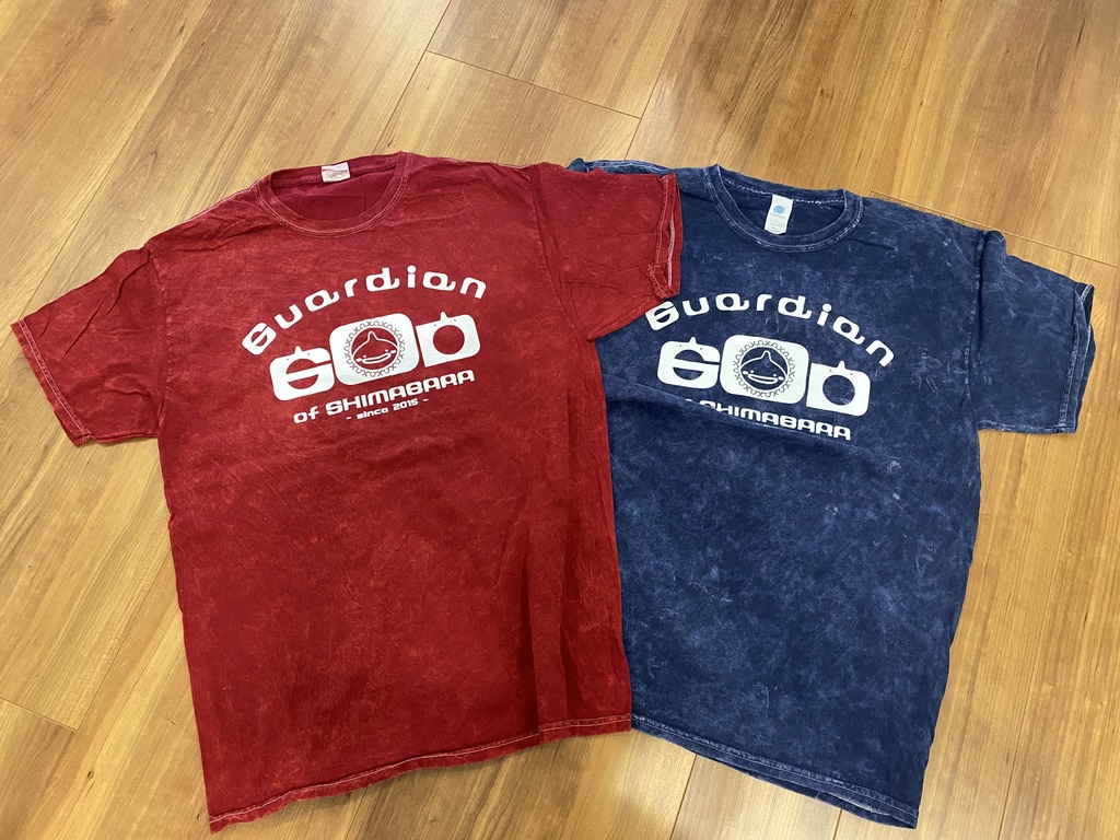 【島原守護神しまばらん】ヴィンテージ風Tシャツ【紺色x白字】