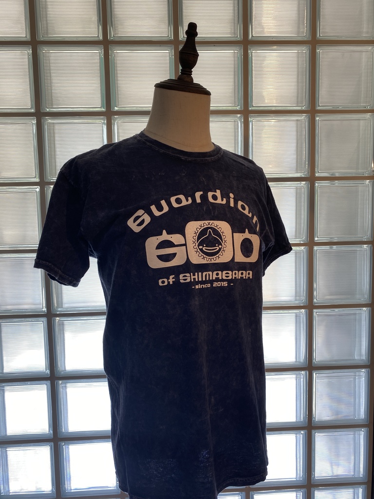 【島原守護神しまばらん】ヴィンテージ風Tシャツ【紺色x白字】