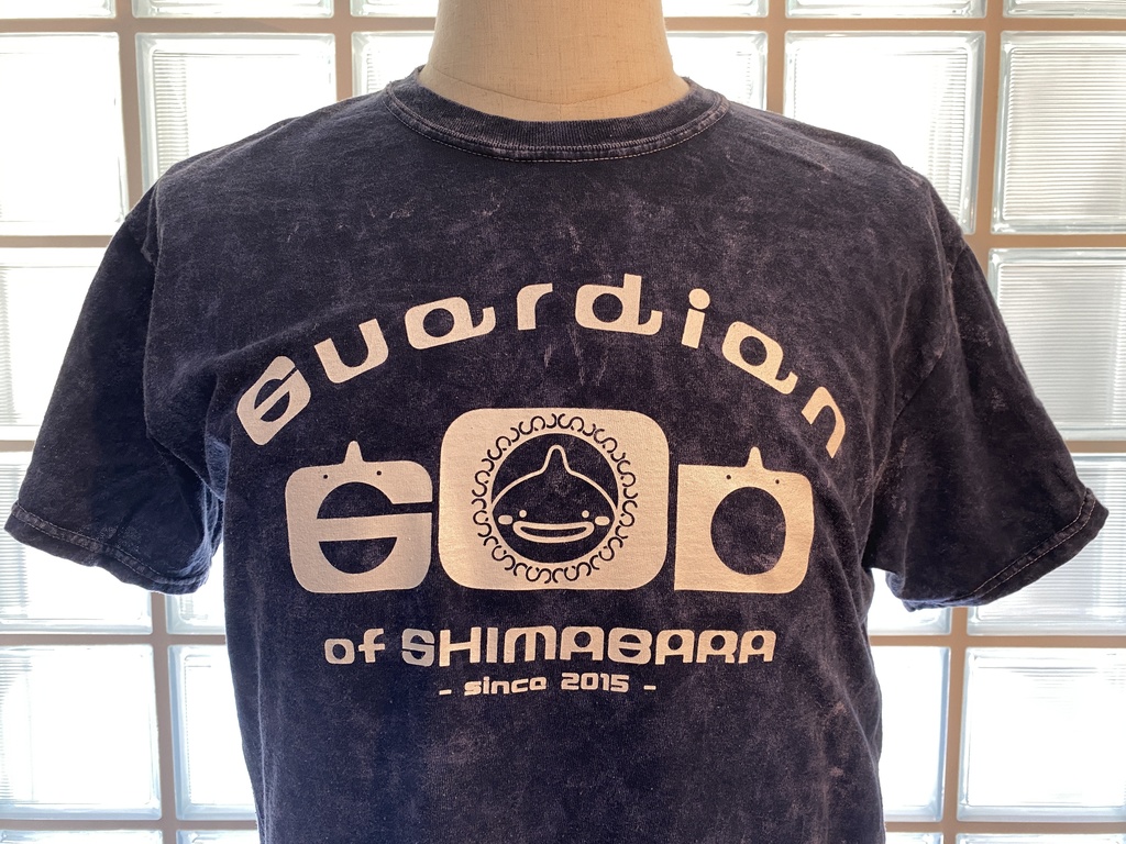 【島原守護神しまばらん】ヴィンテージ風Tシャツ【紺色x白字】