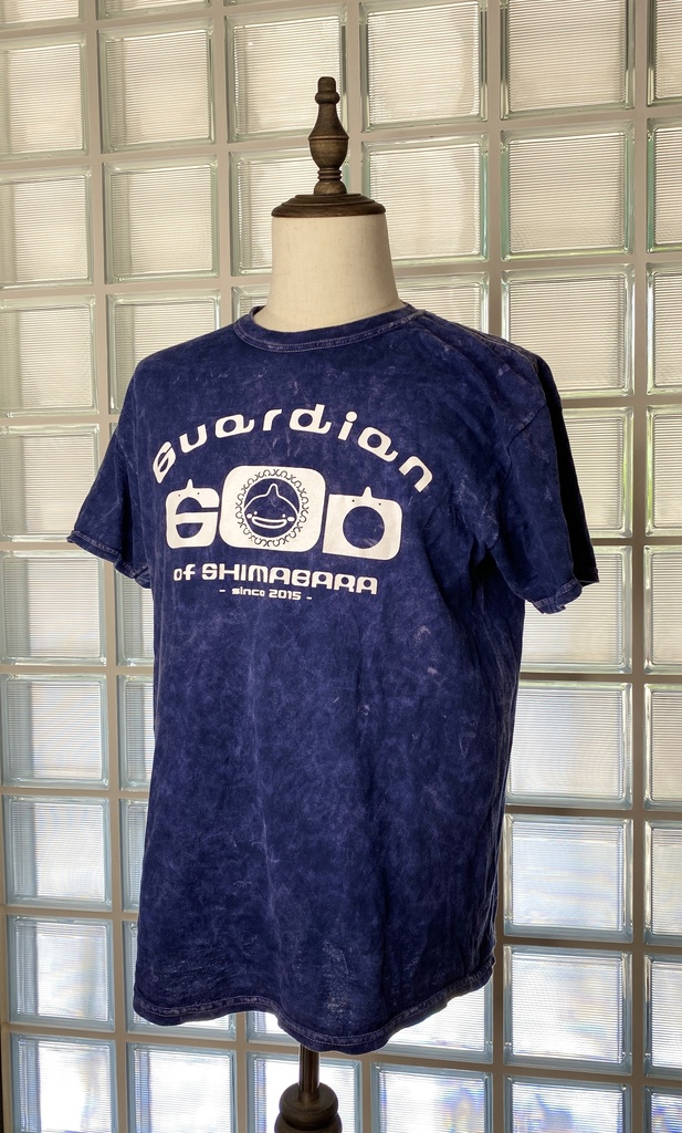 【島原守護神しまばらん】ヴィンテージ風Tシャツ【紺色x白字】