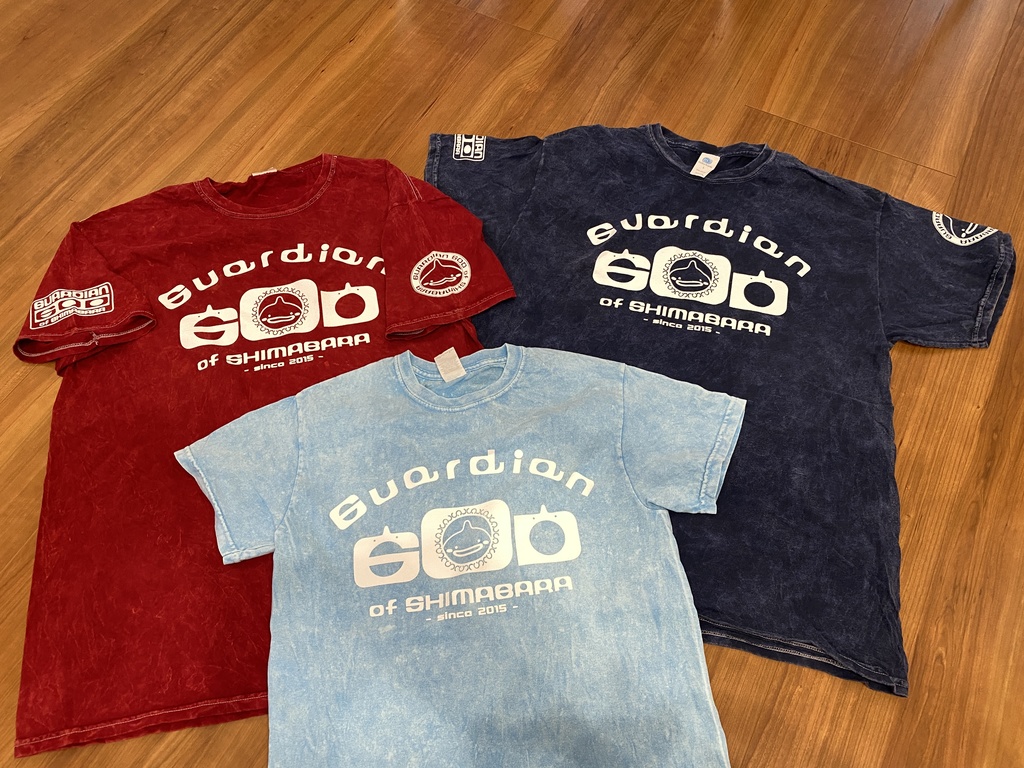 【島原守護神しまばらん】ヴィンテージ風Tシャツ【紺色x白字】