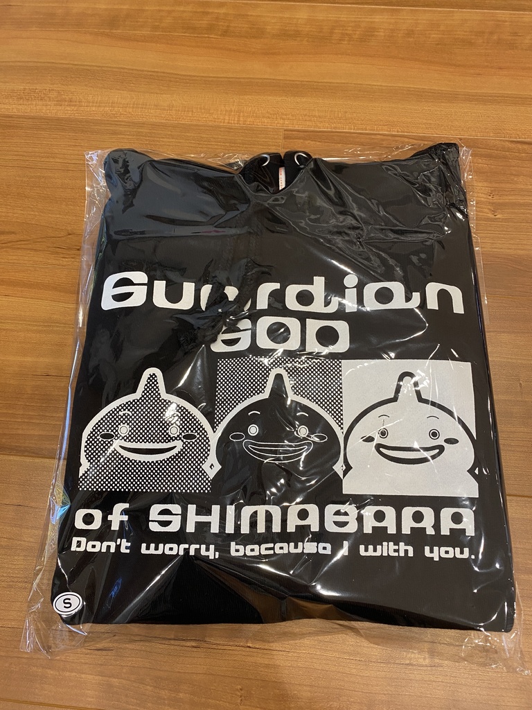 【島原守護神しまばらん】12.4oz パーカー【黒×白 両袖印刷】