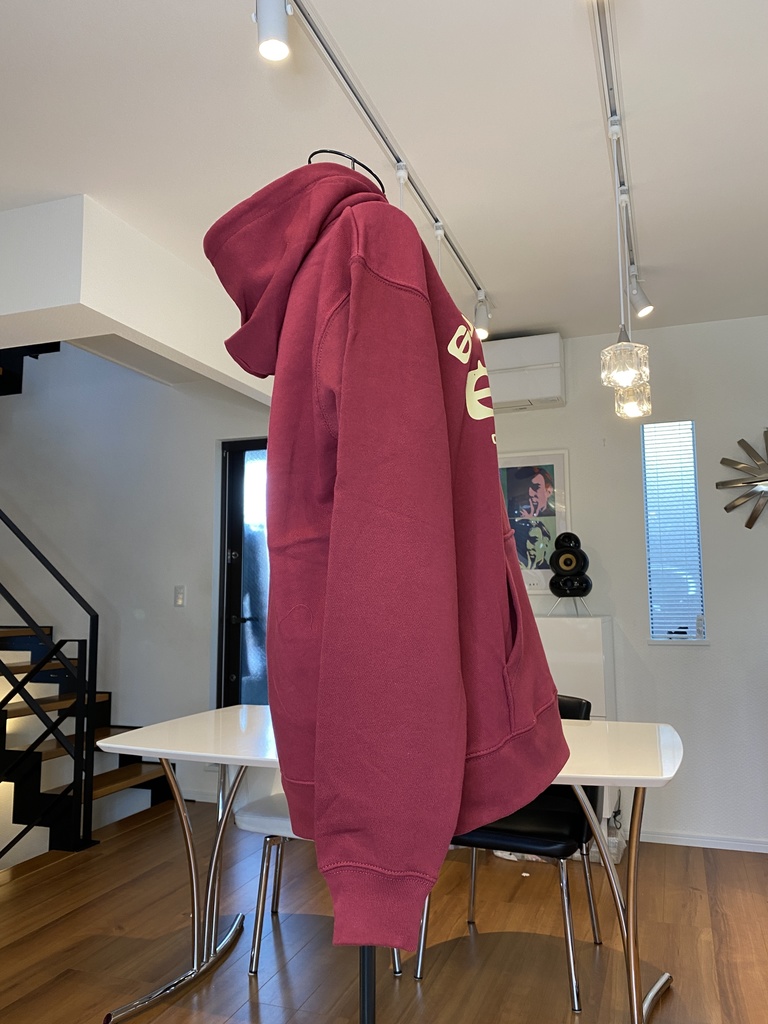 【島原守護神しまばらん】8.4oz パーカー【黒xアイボリー 片袖印刷】