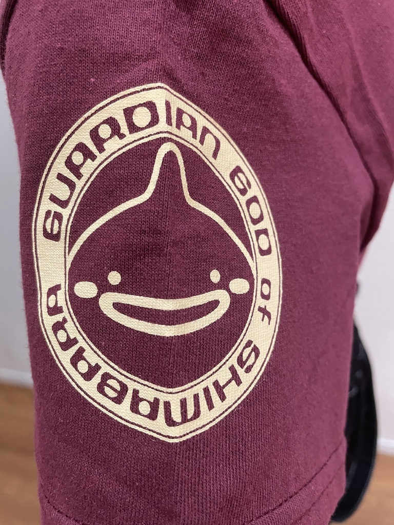 【島原守護神しまばらん】6oz Tシャツ マルーンxアイボリー【両袖印刷】