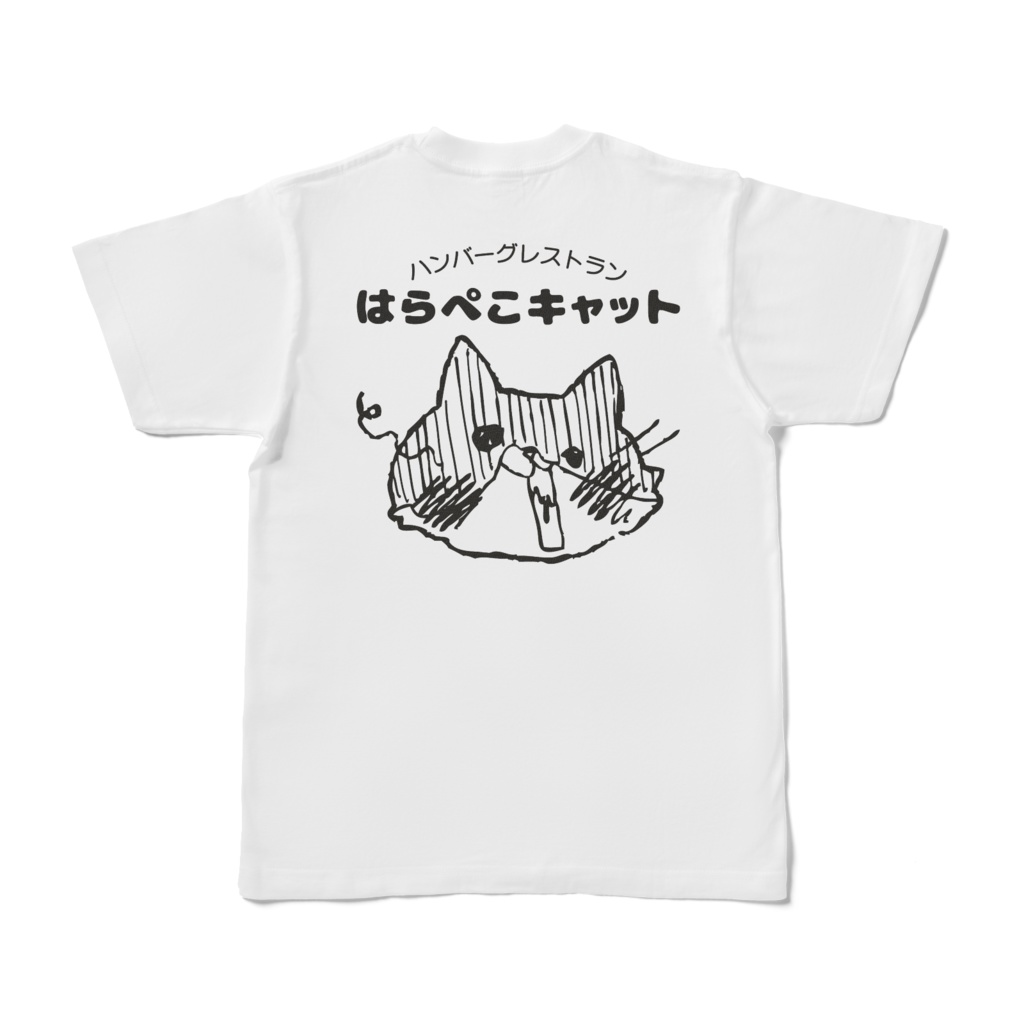 両面プリントTシャツあずきち(白)