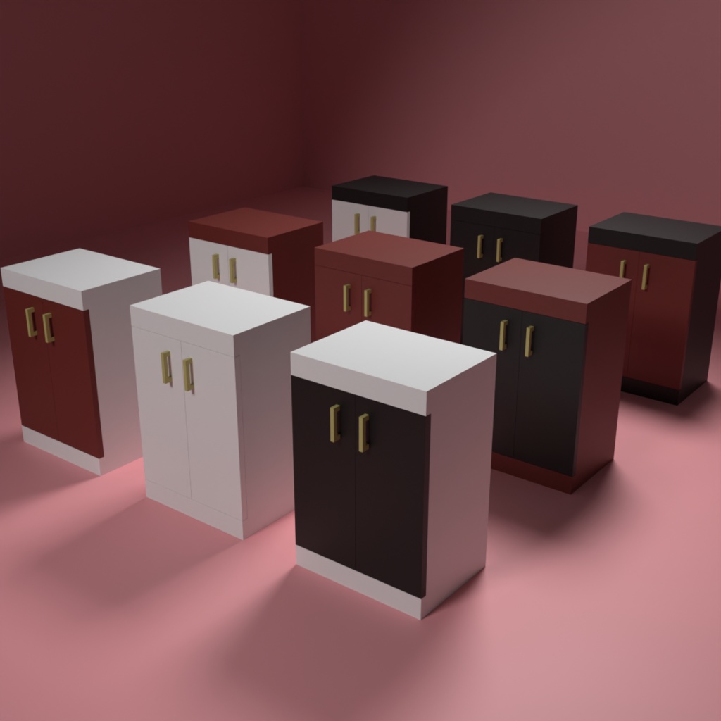 【ローポリ】棚【シンプル】