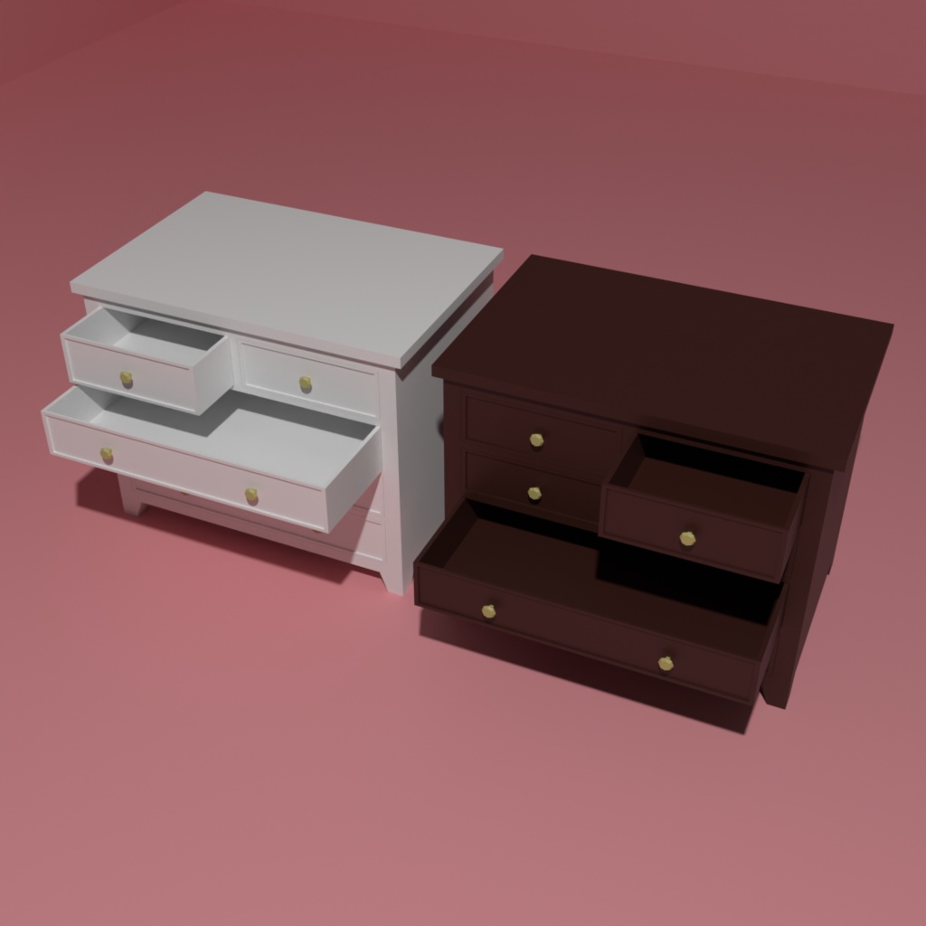 【シンプル】キャビネット&チェストセット+薬棚【可愛い】