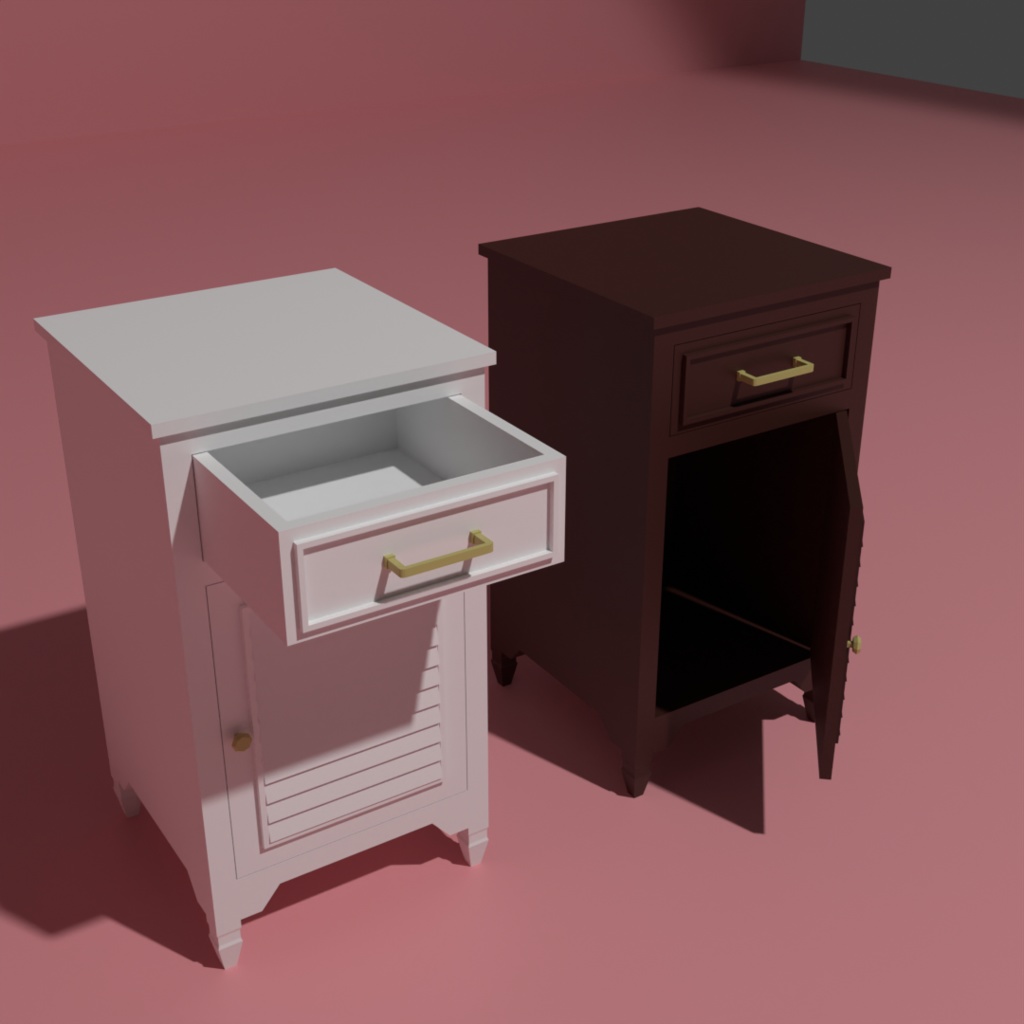 【シンプル】キャビネット&チェストセット+薬棚【可愛い】