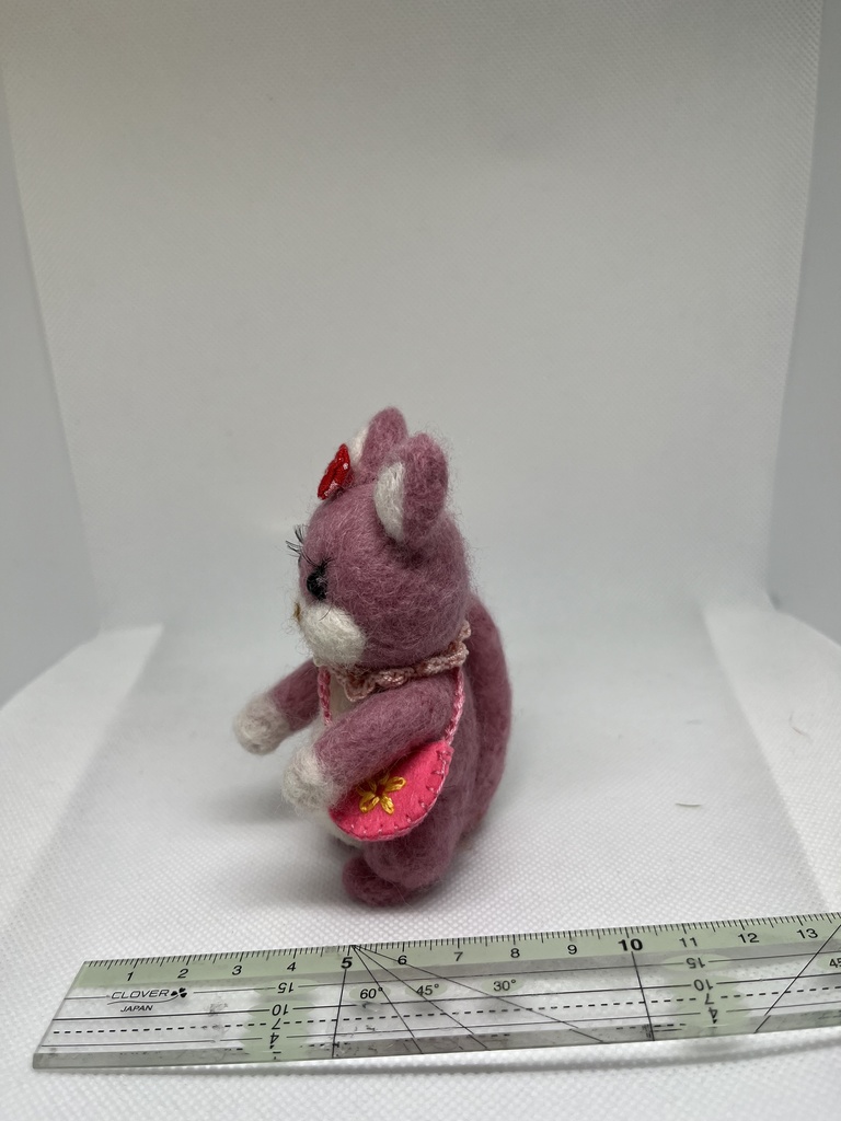 ★羊毛フェルトのレトロきつねちゃん単体のみ★(オプションもどうぞ)