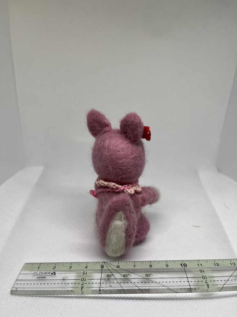 ★羊毛フェルトのレトロきつねちゃん単体のみ★(オプションもどうぞ)