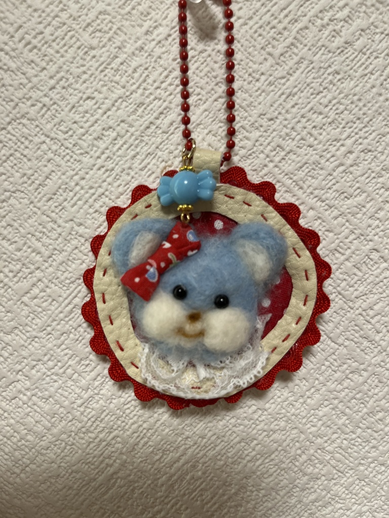 ★羊毛フェルトくまちゃんのキーホルダー★