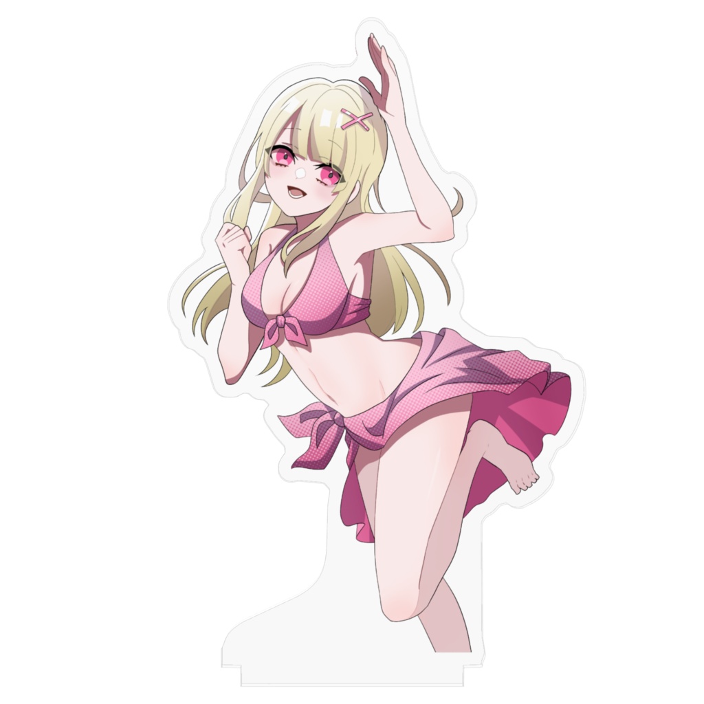 【如月ナギ】アクリルフィギュア100x100mm【水着ver】