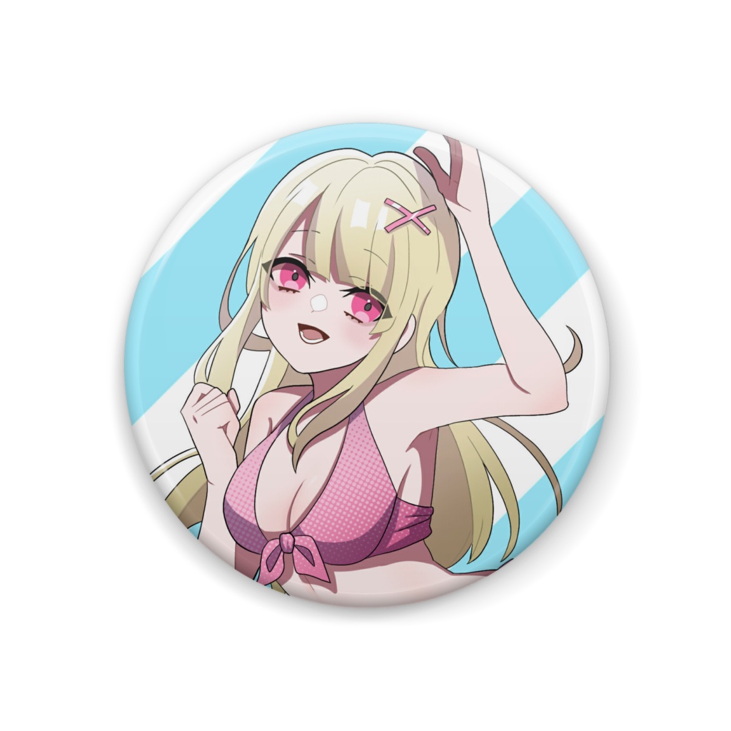【如月ナギ】缶バッジ44mm【水着ver②】