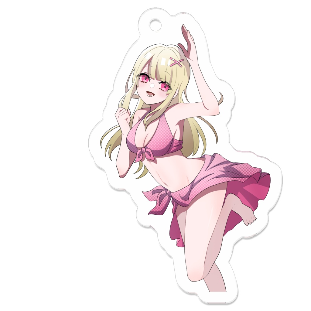 【如月ナギ】アクリルキーホルダー50x50mm【水着ver】