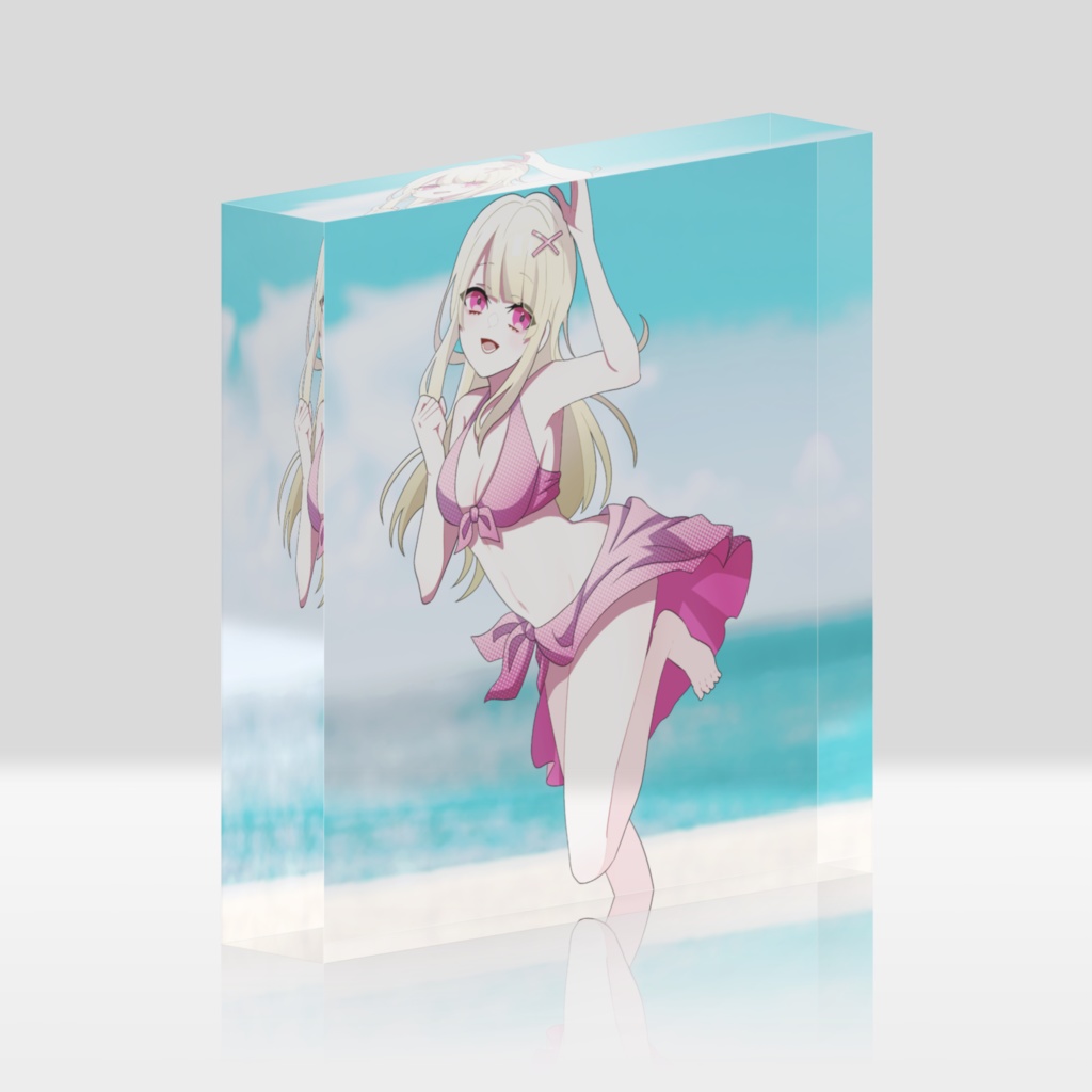 アクリルブロック100x100【如月ナギ水着ver】