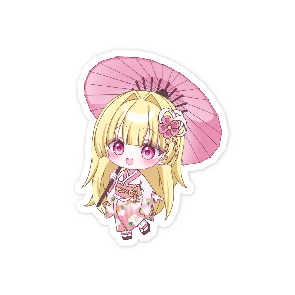 スマホステッカー【如月ナギ】【着物】